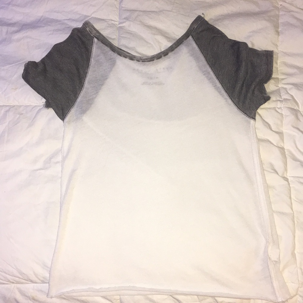 White/Grey Baseball Tee Women’s Shirt